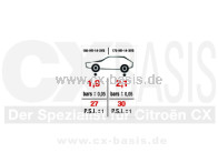 Aufkleber Reifendruck HR 14" XVS