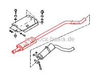 Vorschalldämpfer CX 2400 Break/Prestige (nicht für Flexrohr) Tulpe/Wulst (6/80->10/84) OE