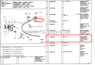 Handbremse CX Bolzen Mittelkonsole 8x14 NOS