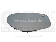 Spiegelglas CX S2 rechts klar MIT TRÄGER gebraucht