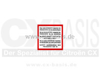 Aufkleber "Sicherheit Reifendruck" Mehrsprachig