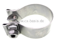 Schelle Rohr nach Rohrkugelgelenk / Vorschalldämpfer CX IE Turbo Bandschelle 63mm INOX