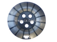 Radkappe CX 20 Kunststoff grau gestreift NOS
