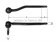 Spurstange links CX breite Spur (7/85->) für Axialstück kurz