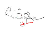 Zierleiste INOX unter Scheinwerfer CX Prestige rechts NOS