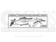 Aufkleber Motorraum CX 20/Athena