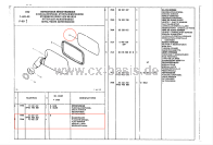 Spiegelglas CX S1 rechts (->06/80 ) NOS