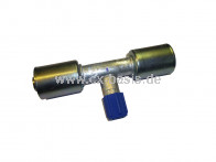 Klima-Fitting ND Füllventil R134a in Schlauch Größe 10