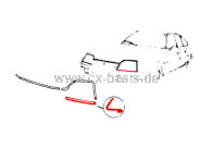 Zierleiste INOX unter Scheinwerfer CX Prestige links NOS