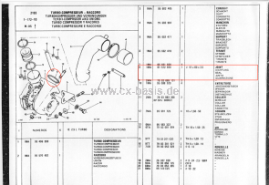 Dichtung (Ring) KrÃ¼mmer -> Turbo CX IE Turbo OE